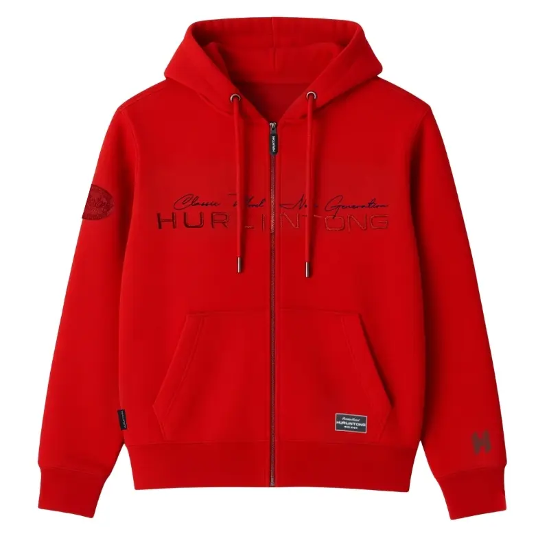 Chaqueta Hoodie Rojo para Mujer Hurlintong Premium
