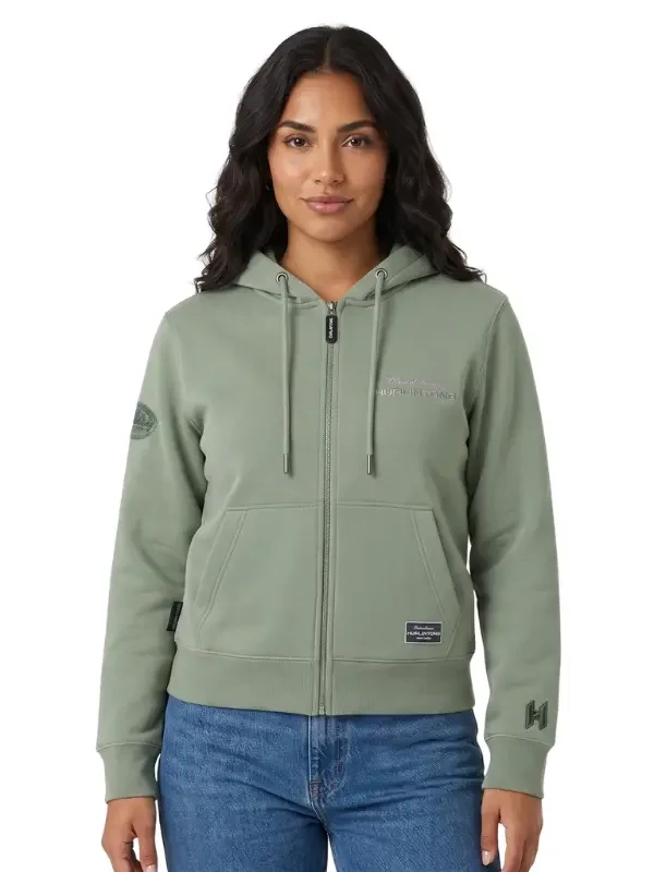 Chaqueta Verde Oliva para Mujer Hurlintong Premium