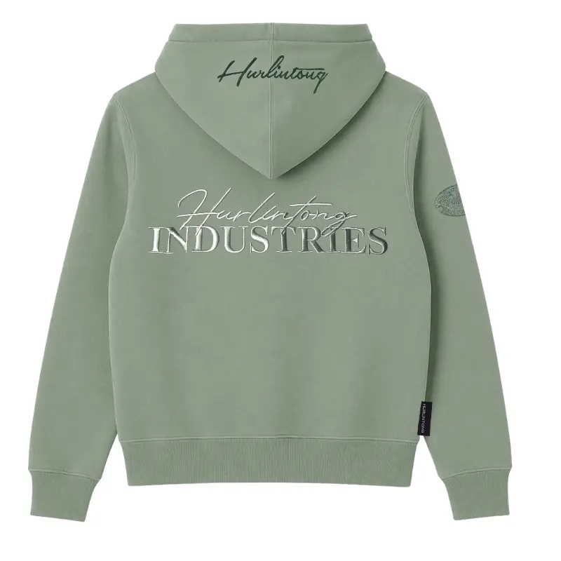 Chaqueta Hoodie Verde Oliva para Mujer Hurlintong Premium