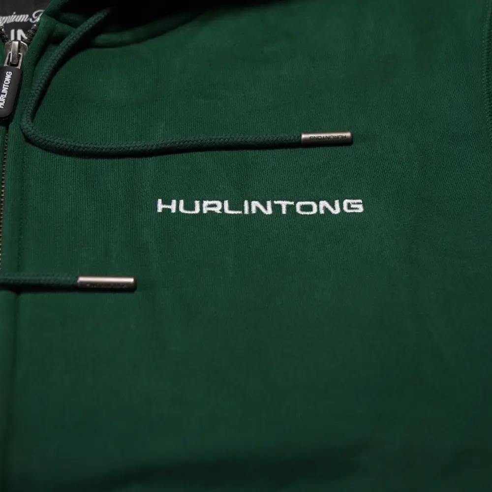 Chaqueta Hoodie verde para Hombre Hurlintong Premium