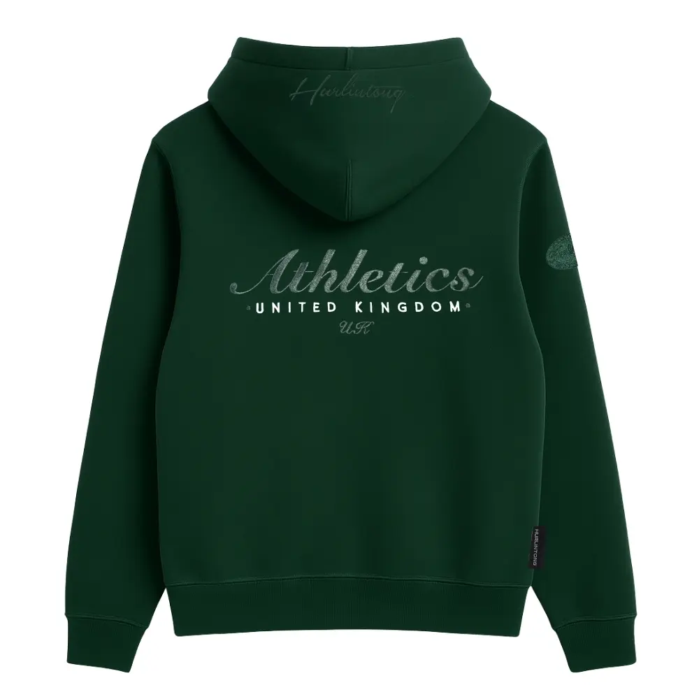 Chaqueta Hoodie Verde para Mujer Hurlintong Premium