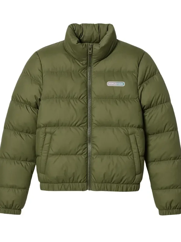 Chaqueta acolchada verde mujer