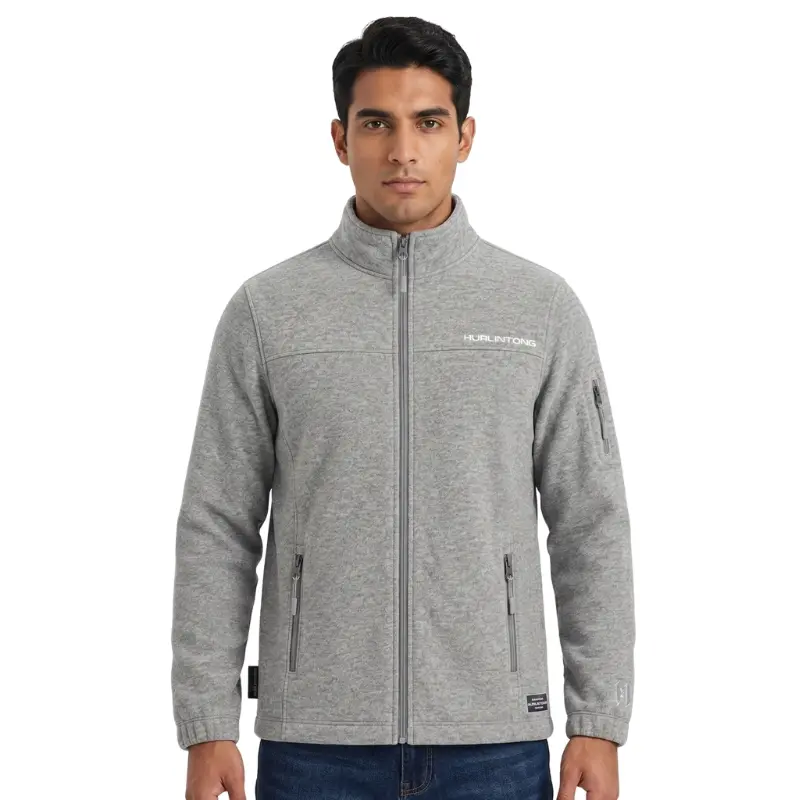 Chaqueta de Algodón Gris Jaspe para Hombre Hurlintong Premium