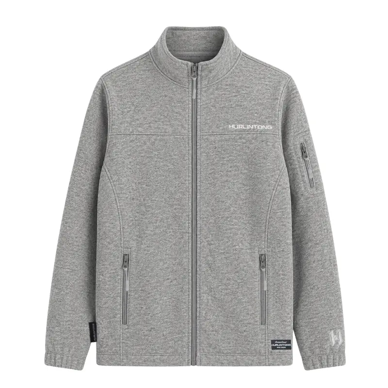 Chaqueta de Algodón Gris Jaspe para Hombre Hurlintong Premium