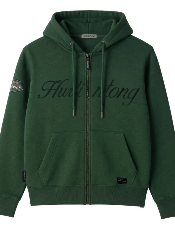 Chaqueta Hoodie Hurlintong verde claro