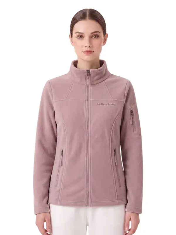 Chaqueta polar fleece palo de rosa mujer