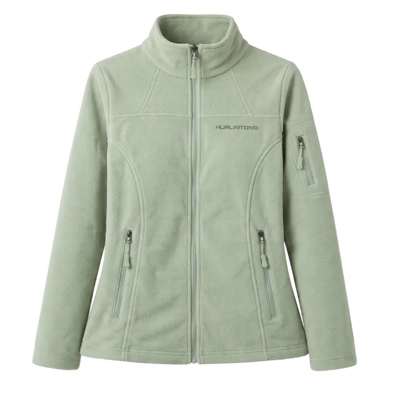 Chaqueta polar fleece verde pistacho mujer