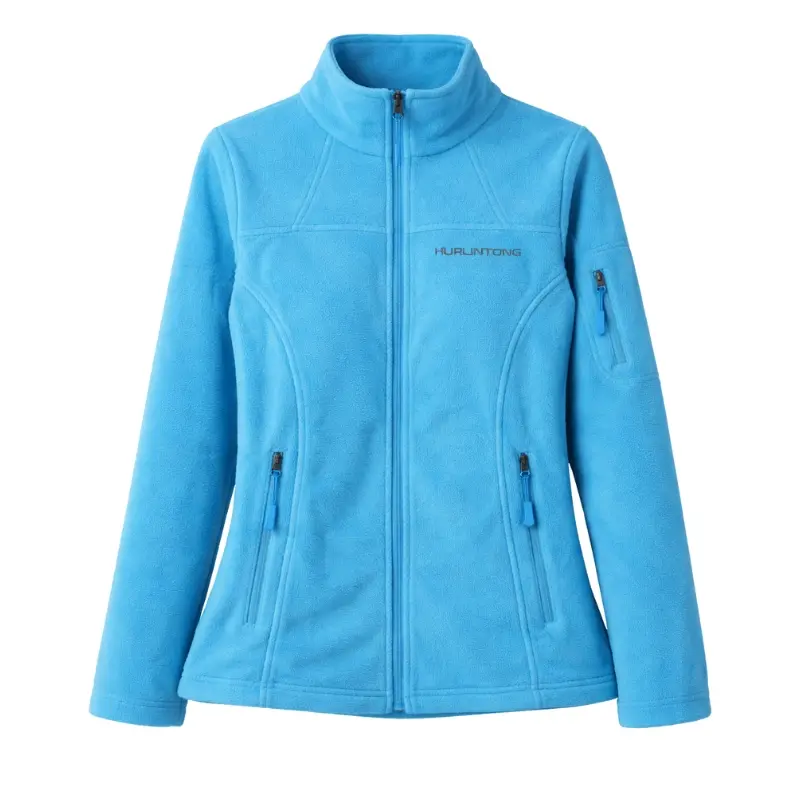 Chaqueta polar fleece azul claro mujer