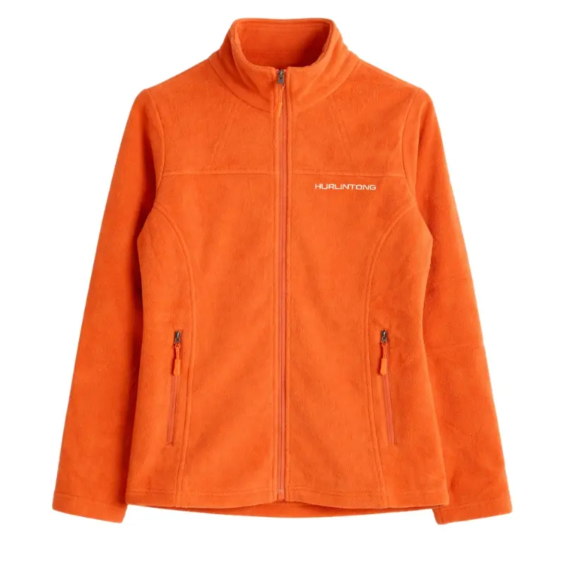Chaqueta polar fleece naranja mujer