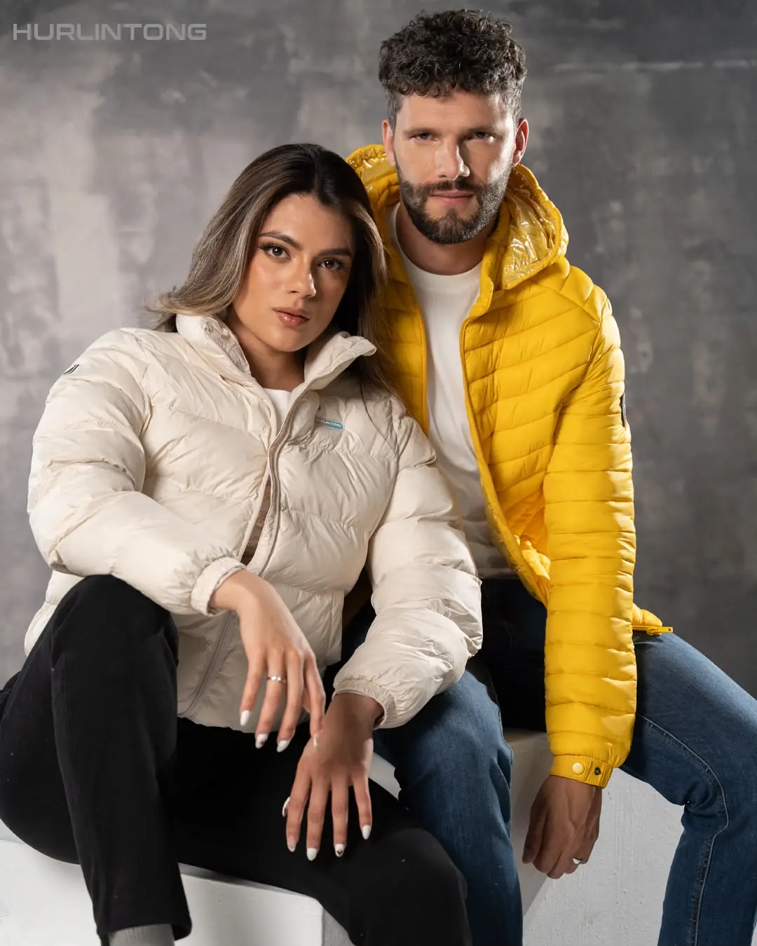 Chaqueta acolchada crudo mujer