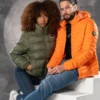 Chaqueta acolchada verde mujer