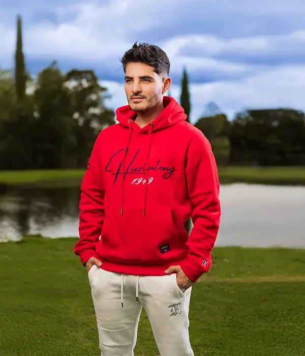 Buzo media cremallera arena hombre