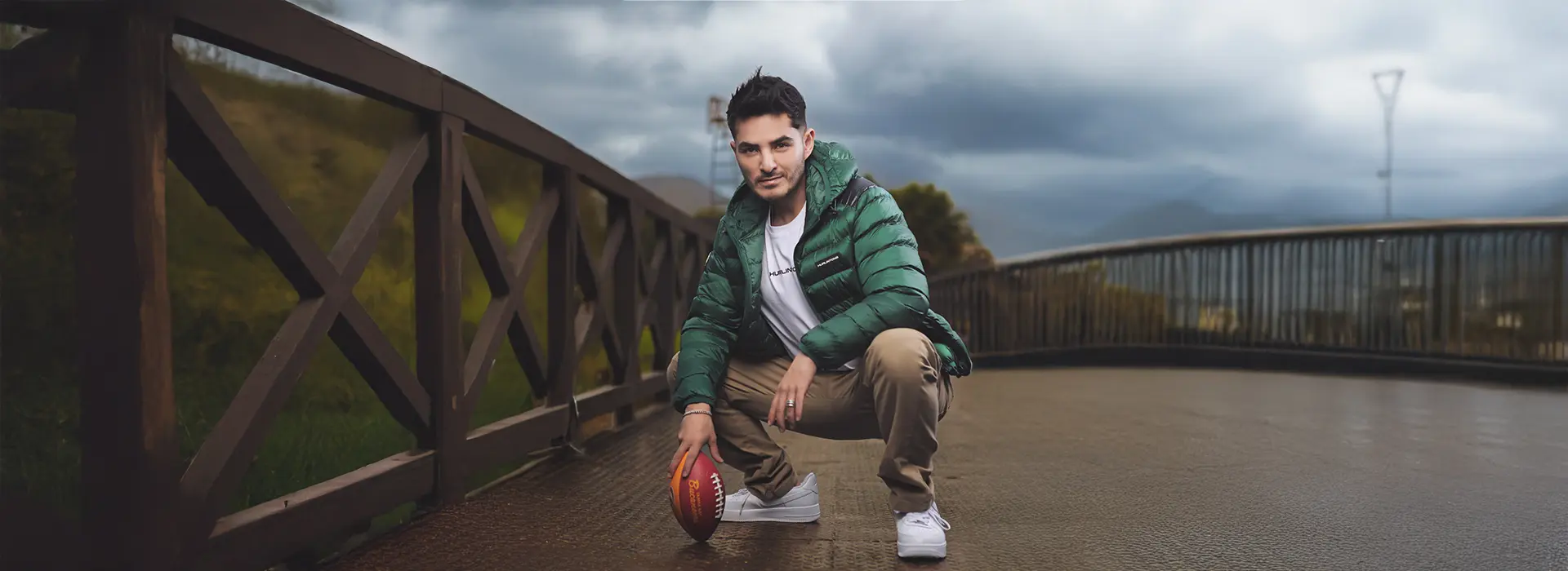 Chaqueta Hoodie Hurlintong verde claro