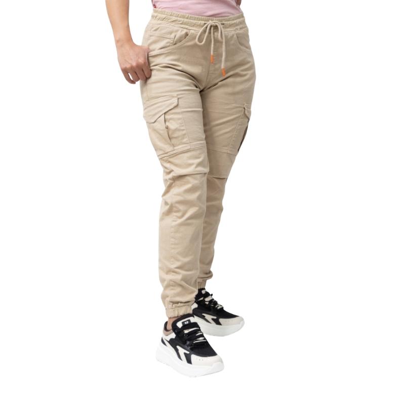 Jogger mujer cargo arena