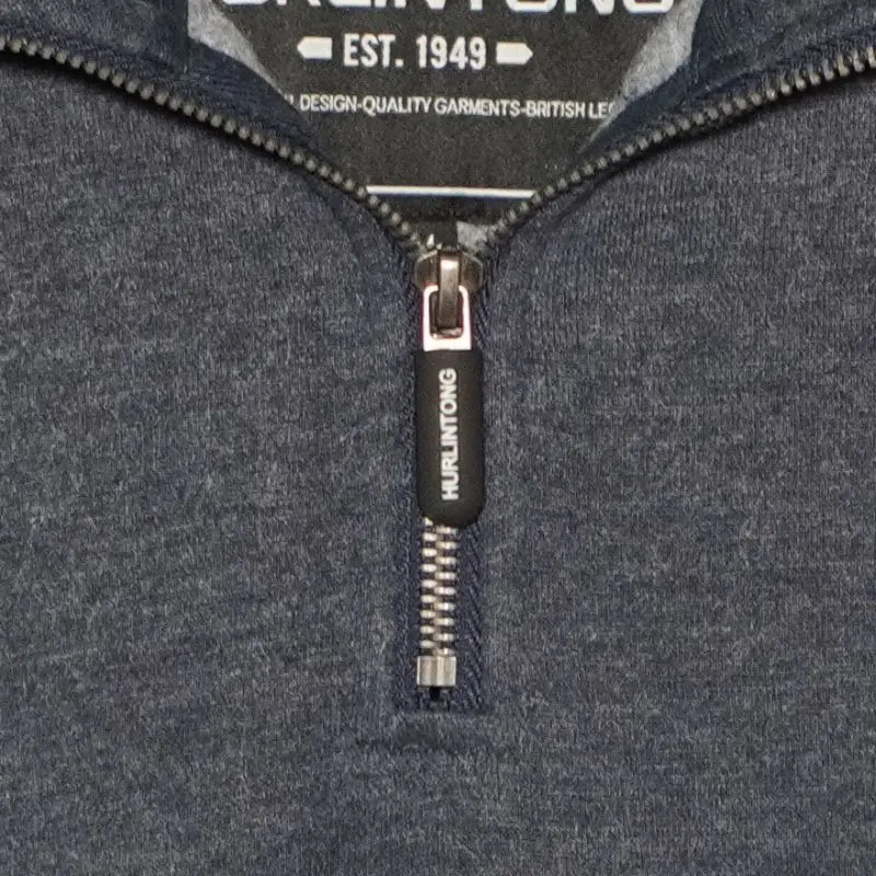 Buzo media cremallera azul hombre