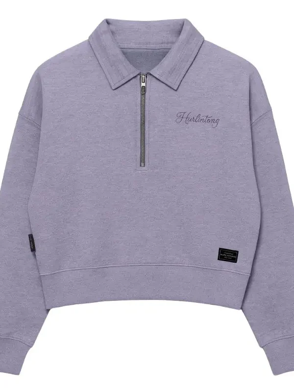 Buzo media cremallera morado mujer