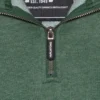 Buzo media cremallera verde hombre