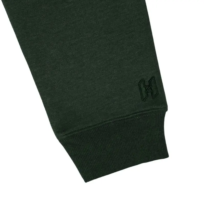 Buzo media cremallera verde hombre