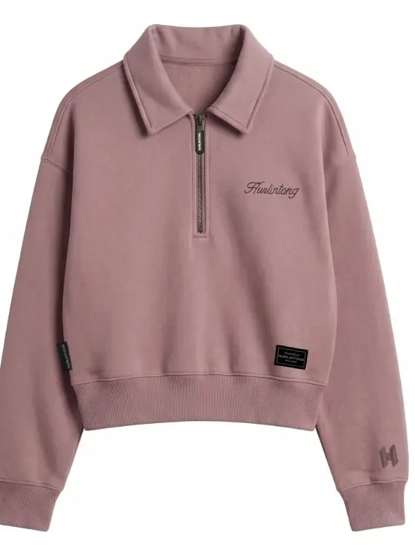 Buzo mujer media cremallera lavanda