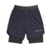 Pantaloneta tecnica con licra y bolsillos azul