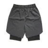 Pantaloneta tecnica con licra y bolsillos gris