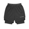 Pantaloneta tecnica con licra y bolsillos negro