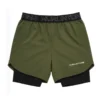 Pantaloneta tecnica con licra y bolsillos verde