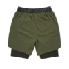 Pantaloneta tecnica con licra y bolsillos verde