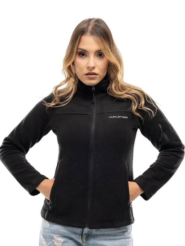 Chaqueta polar fleece negro