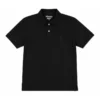 Polo Negra de Algodón Pima para Hombre