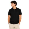 Polo Negra de Algodón Pima para Hombre
