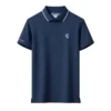 Camiseta Polo azul Hombre Seda Fría