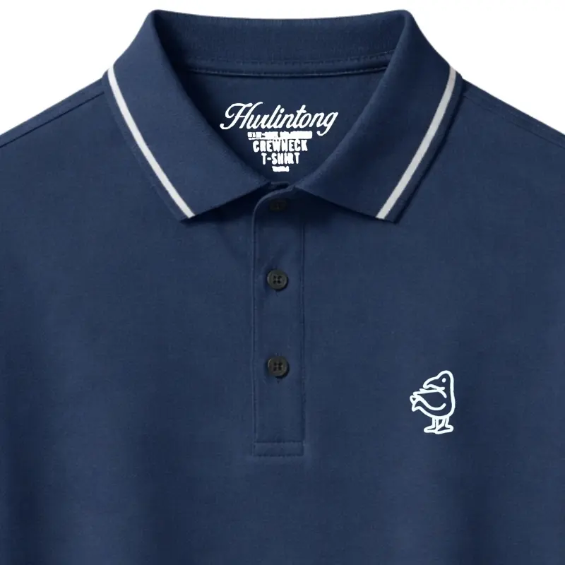 Camiseta Polo azul Hombre Seda Fría
