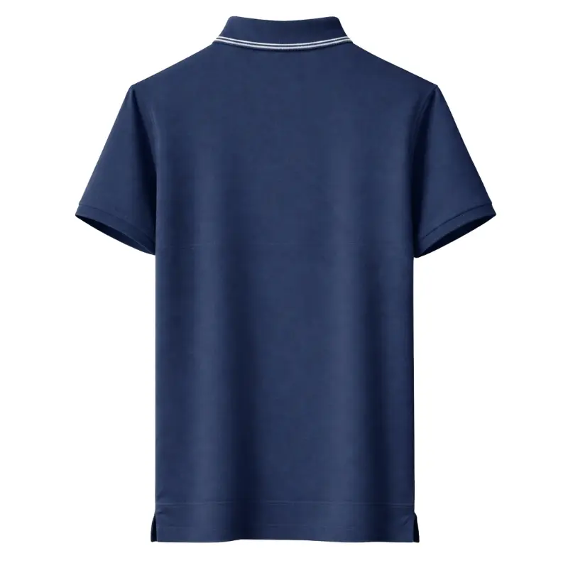 Camiseta Polo azul Hombre Seda Fría