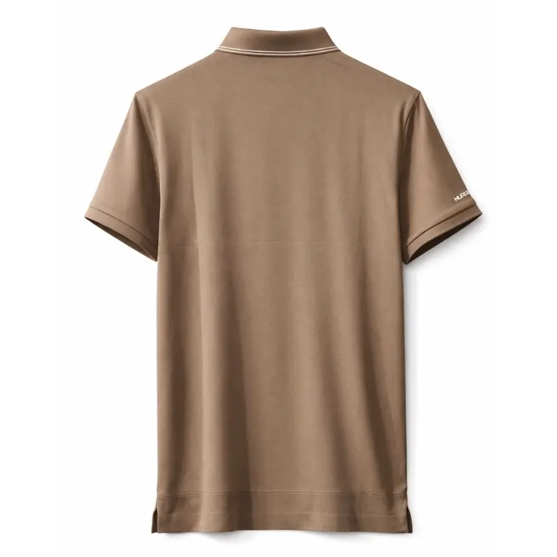 Camiseta Polo camel Hombre Seda Fría