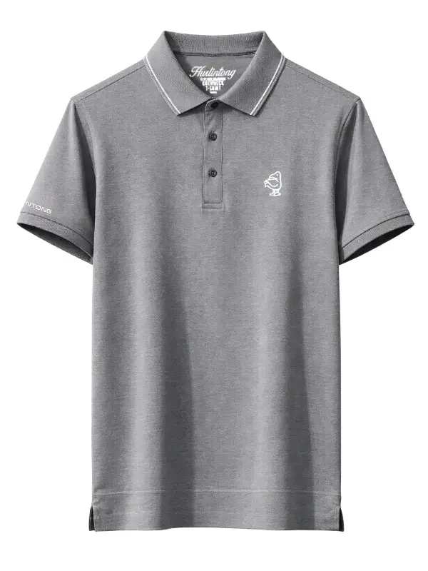 Camiseta Polo gris Hombre Seda Fría