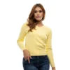 Buzo cuello v amarillo