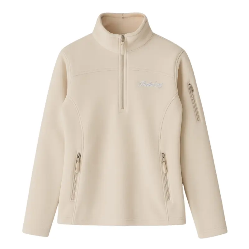 Chaqueta polar fleece camel mujer