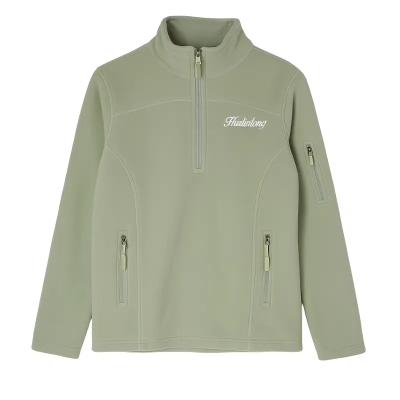 Chaqueta polar fleece verde claro mujer
