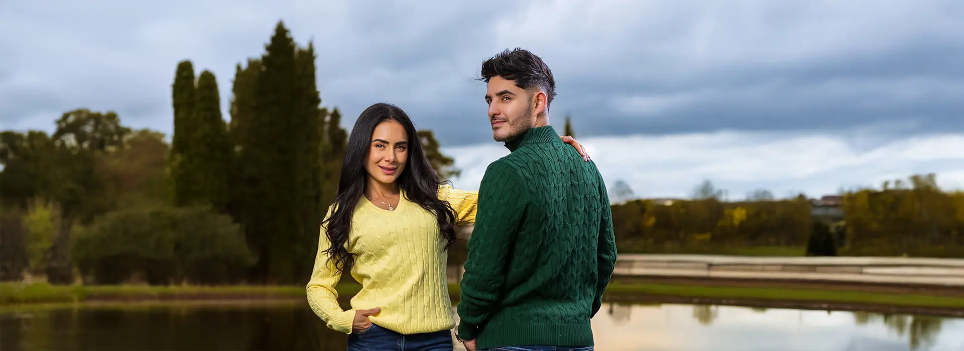 Sweater de hilo amarillo para mujer