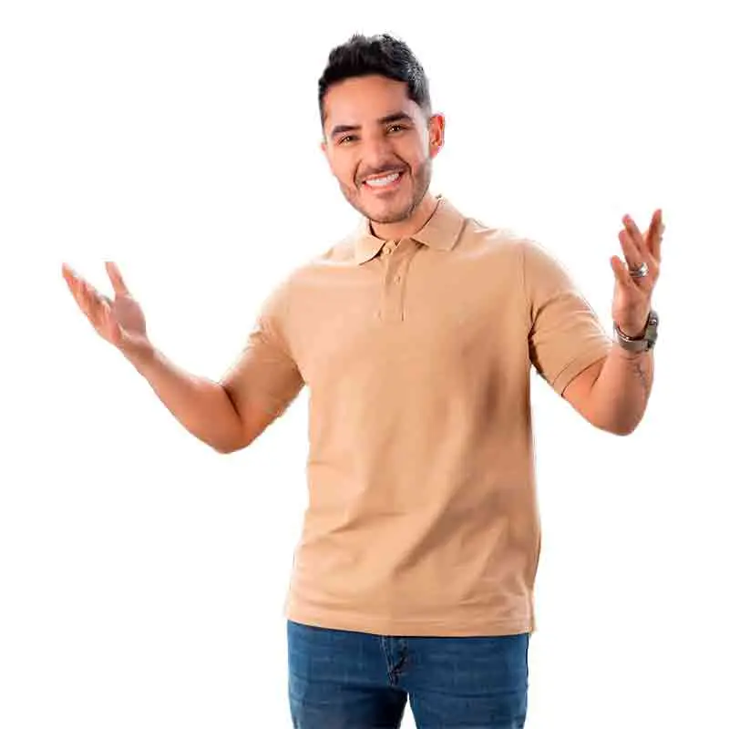 Polo Algodón Pima Camel