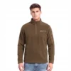 Chaqueta Polar Media Cremallera camel para hombre